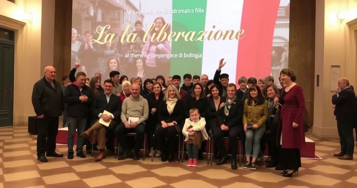 "Immagine del film 'La liberazione, un film di famiglia' proiettato a Bologna per festeggiare il 25 aprile e la Liberazione."