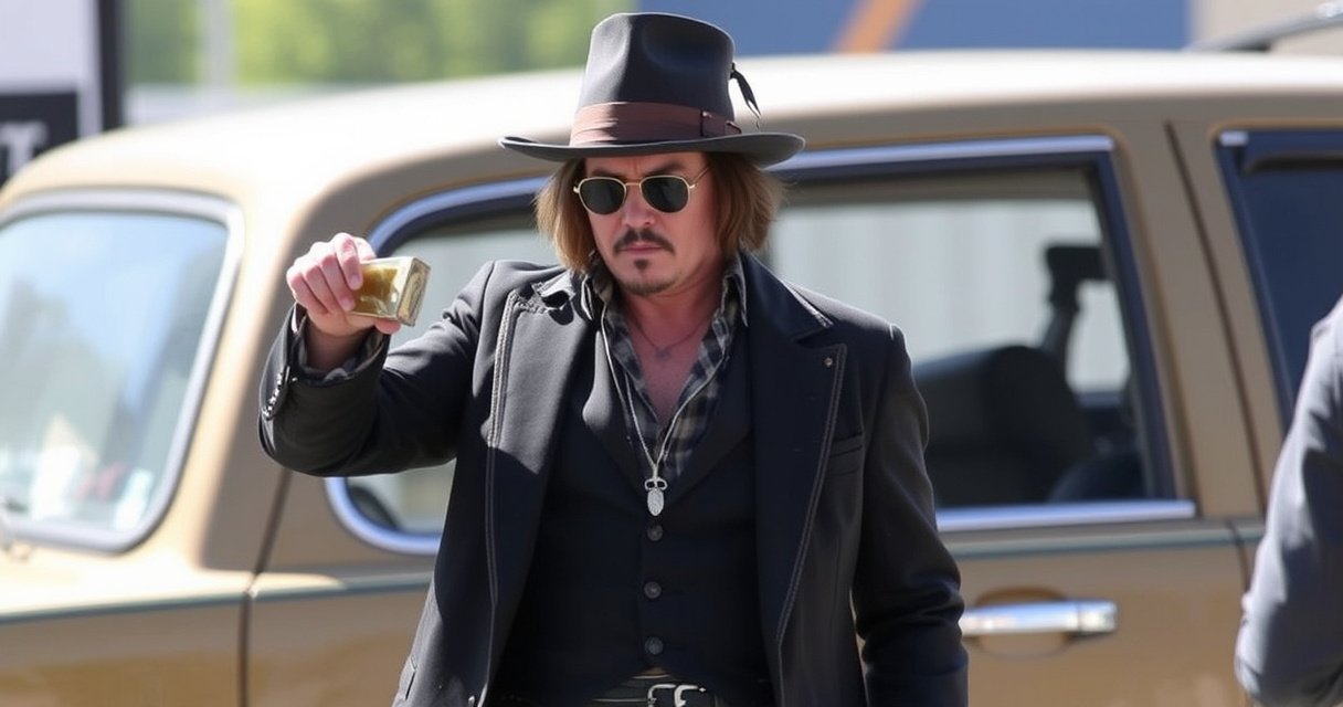"Johnny Depp sorprende con un look inaspettato sul set di Day Drinker, suscitando reazioni entusiastiche dei fan."