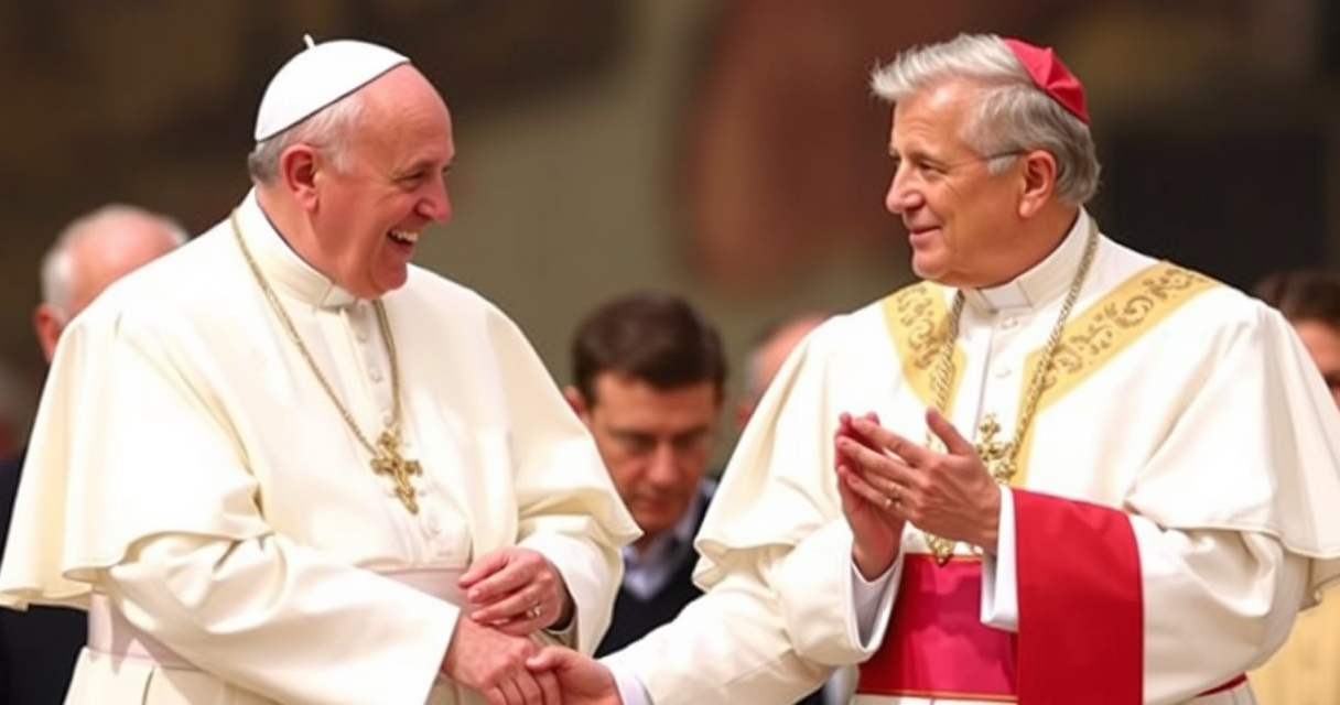 "Papa Francesco e Papa Benedetto XVI: un'inedita convivenza nella storia della Chiesa cattolica."