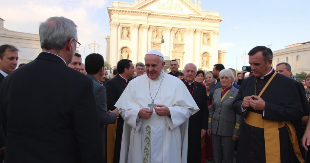 "Papa Francesco saluta i fedeli nella Domenica delle Palme, esprimendo un forte appello per la pace nel mondo."