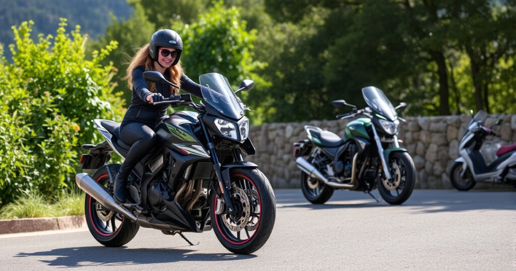 "Rose Villain, ambassador di un famoso brand, torna a vivere la sua passione per le moto."