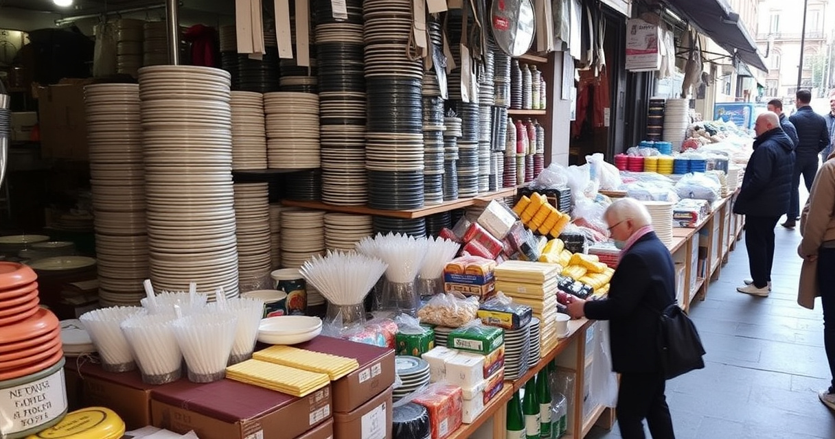 "Sequestro di 2,5 milioni di piatti e bicchieri di plastica a Palermo, importatore denunciato per frode."