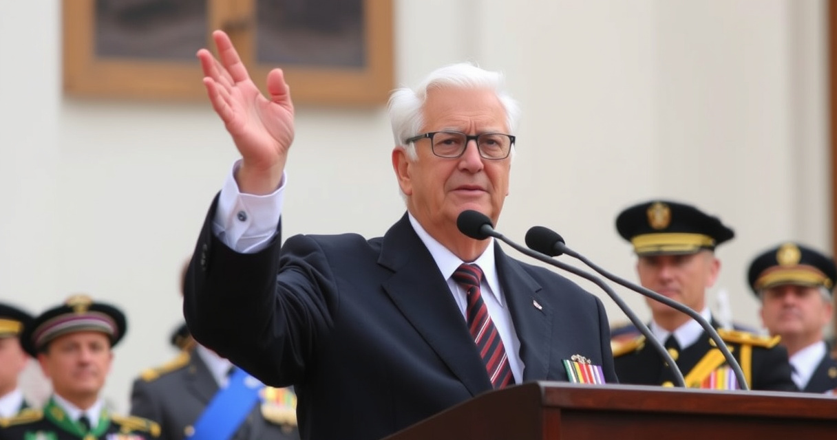 "Immagine di Sergio Mattarella alla cerimonia del 25 aprile all'Altare della Patria, commemorazione della Liberazione in Italia."