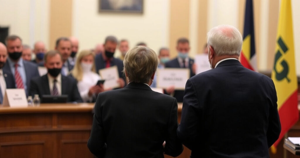 "Immagine che rappresenta le tensioni politiche tra destra e sindaca riguardo a presunti finanziamenti illeciti, con il Pd che definisce le accuse indegne."