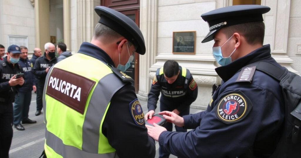 "Carabiniere utilizza defibrillatore per salvare uomo colpito da infarto al tribunale di Trani."