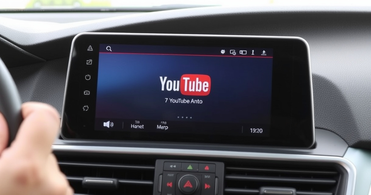 "Android Auto aggiunge YouTube, permettendo la visione direttamente sullo schermo dell'auto."