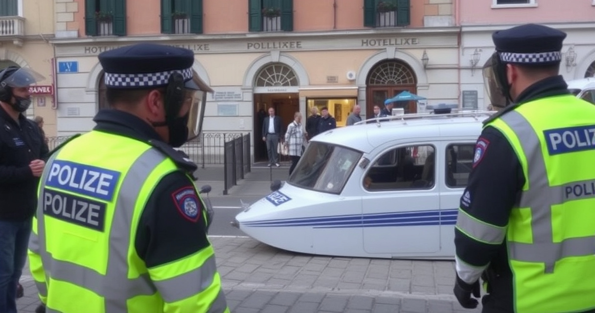 "Uomo arrestato a Venezia per resistenza dopo aver danneggiato un hotel e aggredito la polizia."