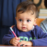 "Immagine di un'aula scolastica a Cesa, con focus sulla questione del bambino autistico trascurato, evidenziando le diverse versioni di genitori e sindaco."