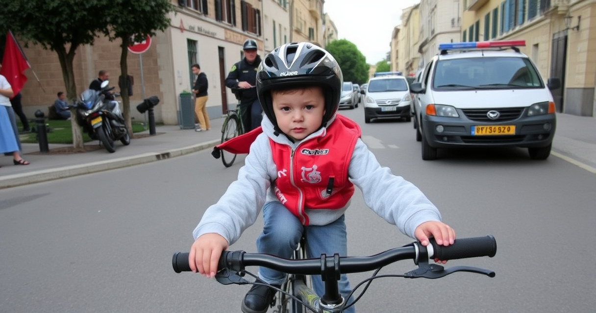 "Tragedia a Barletta: bimbo di 4 anni muore dopo caduta dalla bici, indagini della Polizia in corso."