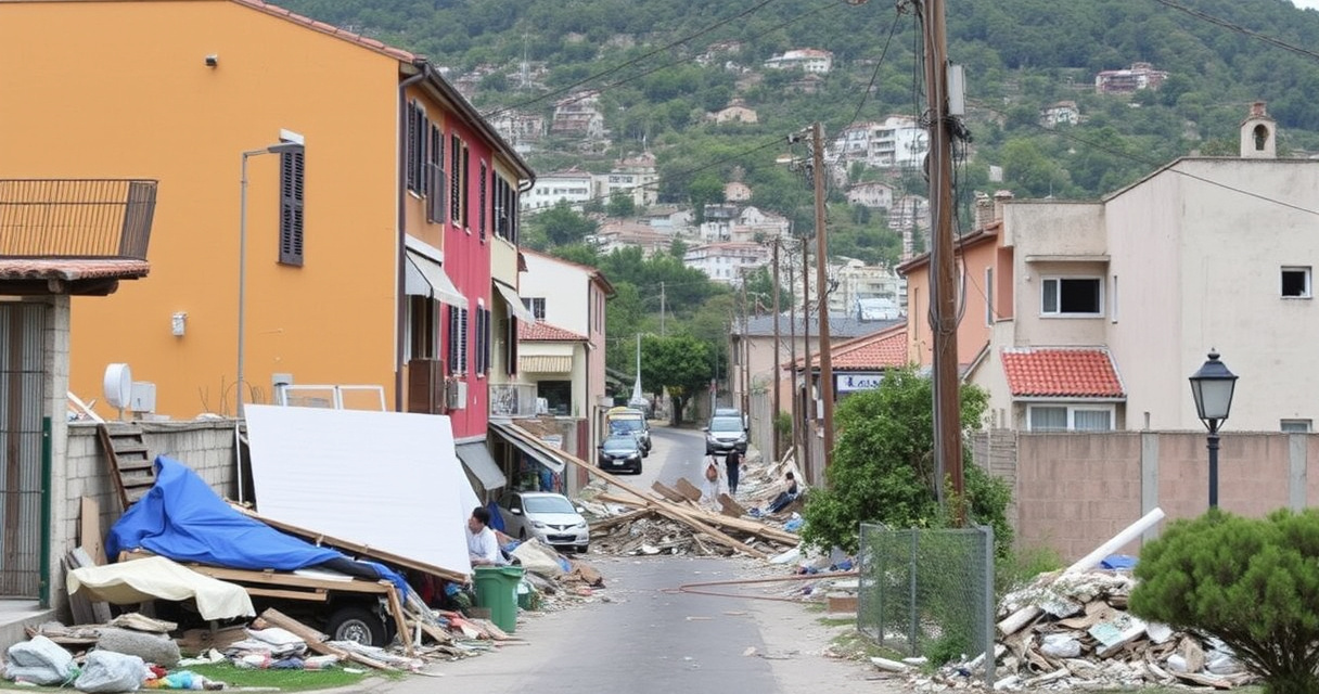 "Impatto del ciclone Ines in Sicilia e chiusura scuole in Calabria per allerta meteo del 16 maggio."