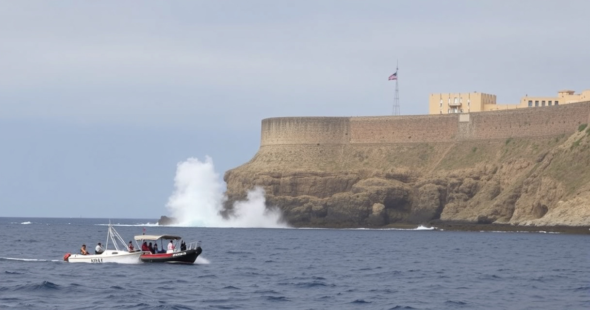 "Forte vento a Catania: nave da crociera si stacca dal porto con due turisti in mare."