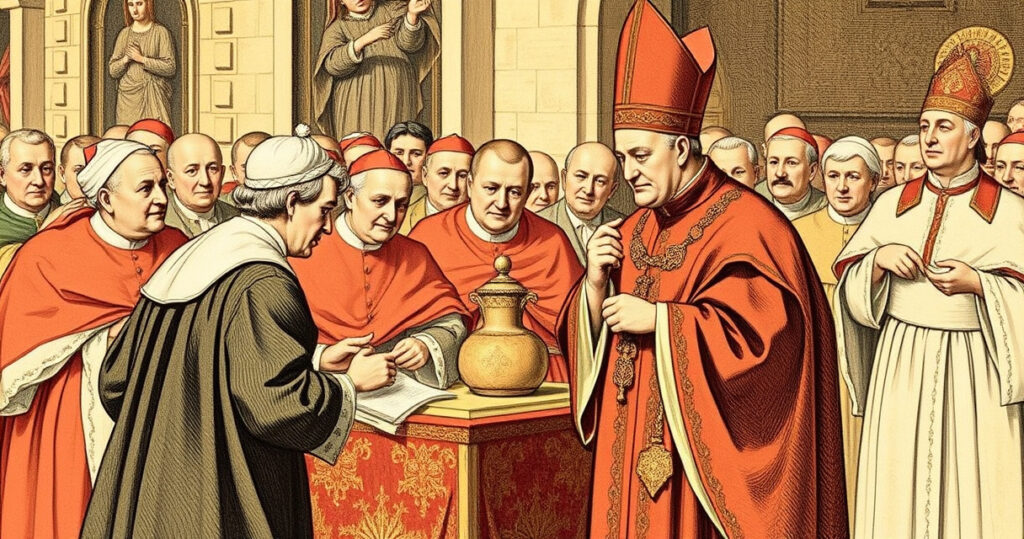 "Il cardinale Aveline inizia il conclave dopo il ritrovamento di una borsa rubata a Roma."