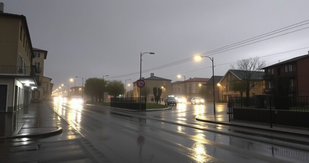 "Maltempo a Forlì: strade allagate e blackout dopo 70 mm di pioggia in mezz'ora."