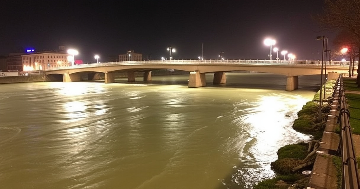 "Maltempo a Milano: Ponte Lambro colpito da esondazione del fiume e allagamenti"