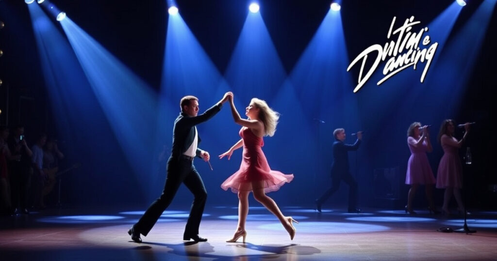 ALT: "Serata musicale dedicata al film leggendario Dirty Dancing con performance e celebrazioni"