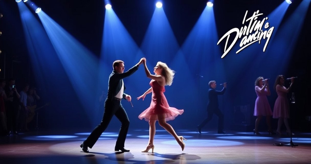ALT: "Serata musicale dedicata al film leggendario Dirty Dancing con performance e celebrazioni"