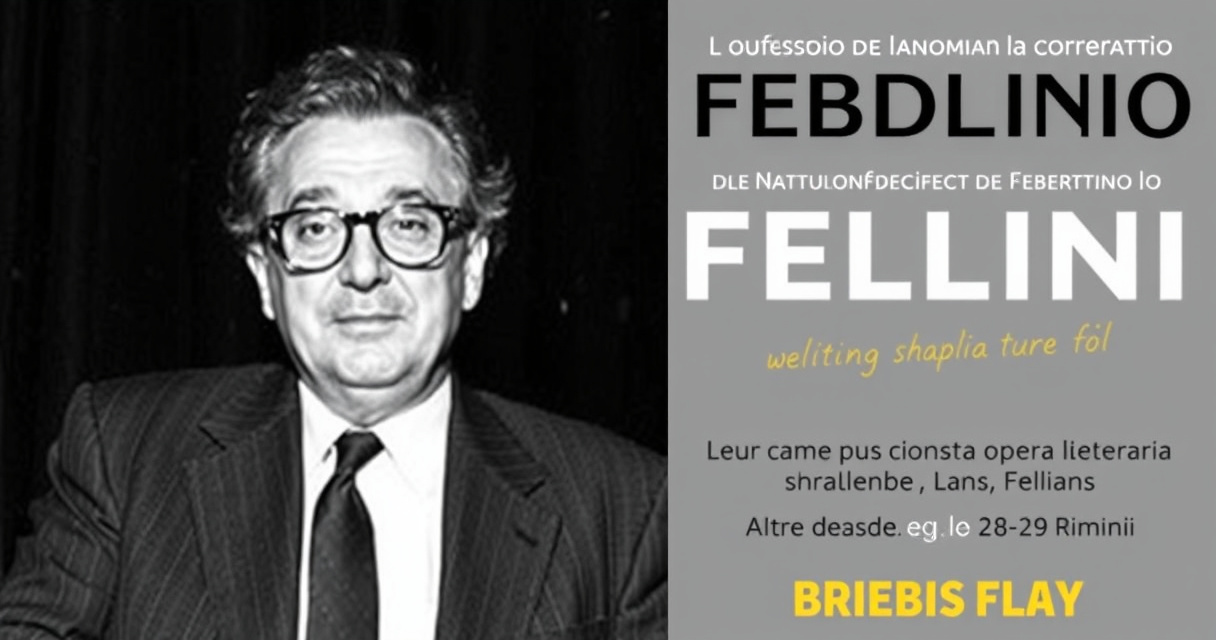 "Convegno a Rimini su Federico Fellini: esplorazione della sua opera letteraria e cinematografica."
