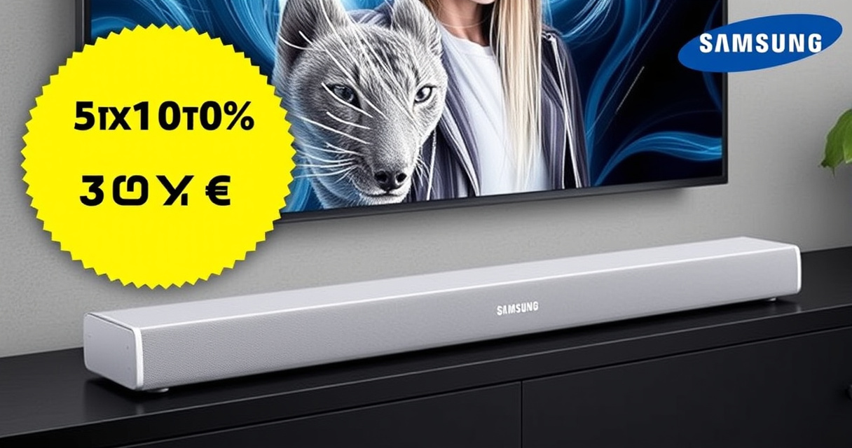 "Soundbar Samsung C430 in offerta su Amazon con sconto del 39%, prezzo sotto i 100 euro."