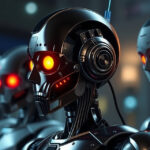 "Immagine di robot e androidi in film e serie che esplorano emozioni umane."