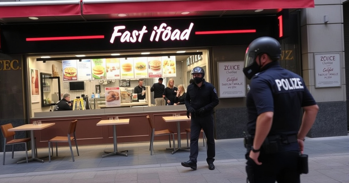 "Intervento della polizia a Roma per un 37enne con disturbi psichiatrici barricato in un fast food."
