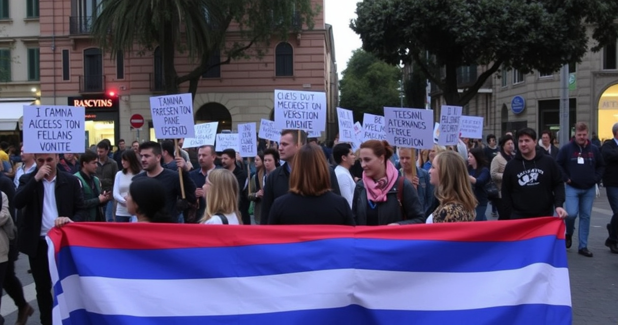 "Dieci italiani aggrediscono e derubano tre donne transgender a Roma, un episodio di violenza transfobica."