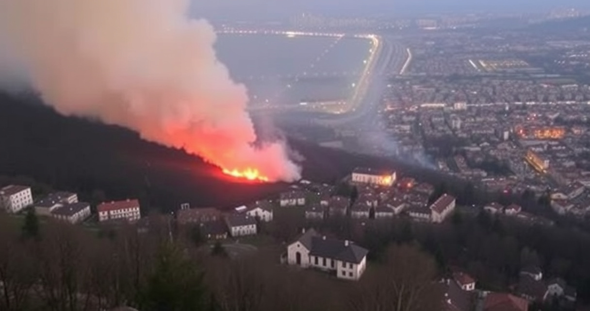 "Incendio nell'area di stoccaggio rifiuti a Raibano, fumo visibile da Rimini e Riccione"