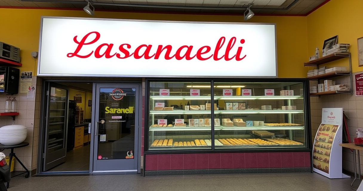 ALT: "Pasticceria Saracinelli durante le riprese del film 'La bambina di Chernobyl' in città."
