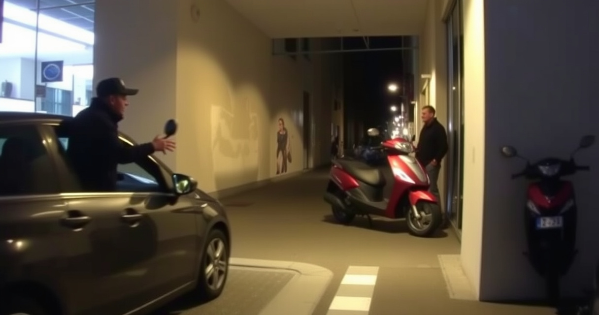 ALT: "Lite tra partner a Genova provoca danni a veicoli: oggetti lanciati dalla finestra colpiscono auto e scooter."