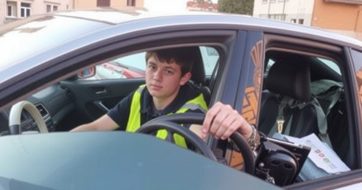"Incidente a Taranto: un ragazzo di 15 anni alla guida di un'Audi A4 dopo un inseguimento."