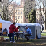 ALT: "Lavori in corso per la nuova palestra all'aperto nel parco di piazzale Maresciallo Giardino a Roma."