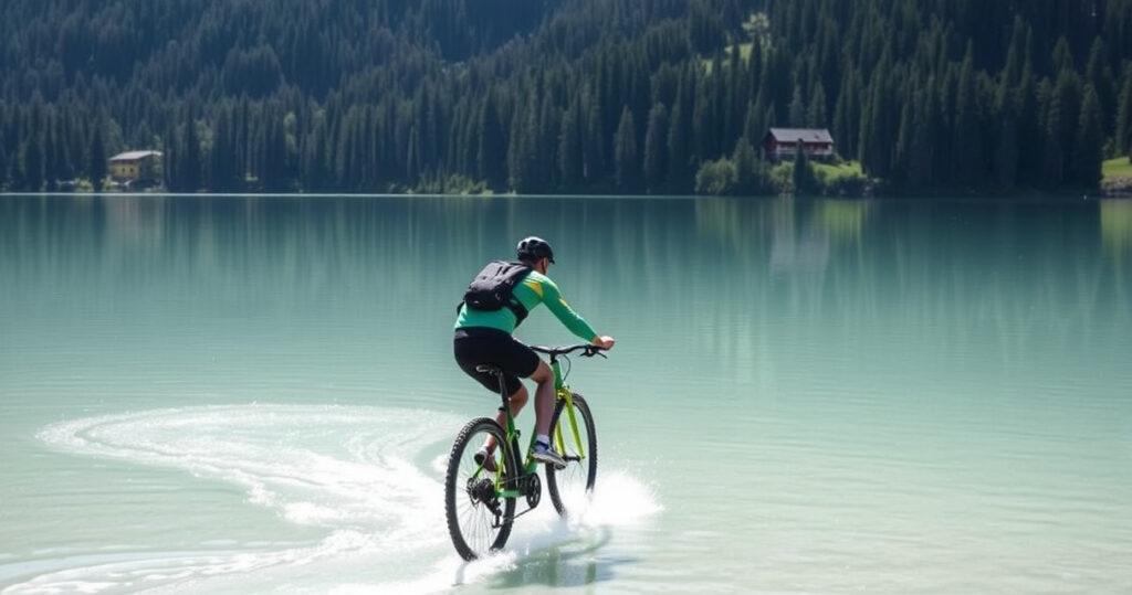 ALT: "Jova Bike Party ai Laghi di Fusine: evento sold out in 34 minuti, tra sole e pioggia."