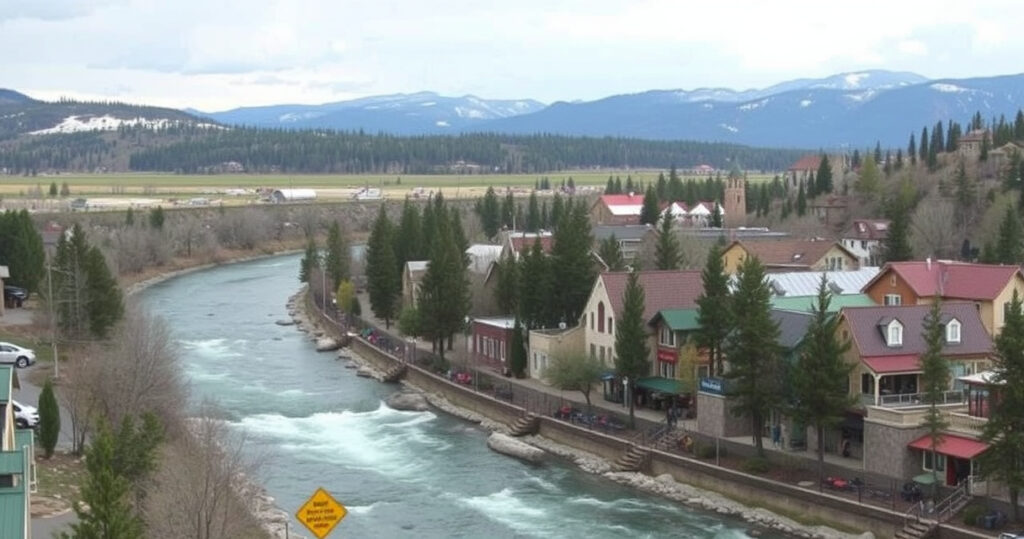 "Ruidoso colpita da inondazioni: il fiume straripa e la comunità affronta gravi difficoltà."