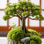 "Immagine di kokedama, l'arte giapponese di coltivare piante senza vasi, perfetta per decorare la casa."