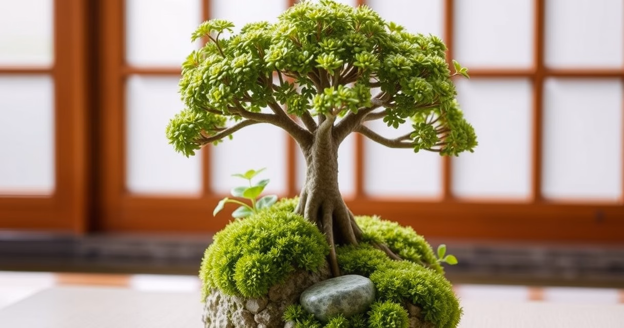 "Immagine di kokedama, l'arte giapponese di coltivare piante senza vasi, perfetta per decorare la casa."