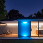 "Immagine dell'LG Smart Cottage, una casa modulare che integra tecnologia avanzata e sostenibilità ambientale."