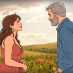 ALT: "Rosa indecisa tra Pino e Damiano in Un posto al sole, una scelta cruciale per il suo futuro."